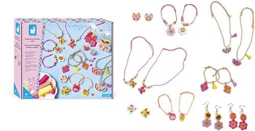 Janod - vriendschapssieraden maken - kettingen - armbanden - oorbellen - 16 stuks - sieraden maken