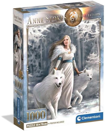 Clementoni - Puzzel - 1000 Stukjes - Anne Stokes Winter Guardians - Puzzel Voor Volwassenen