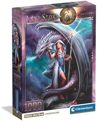 Clementoni - Puzzel - 1000 Stukjes - Dragon Mage (Anne Stokes) - Puzzel Voor Volwassenen