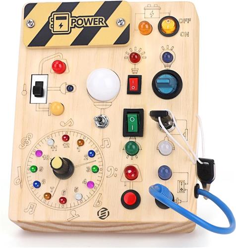 Equivera Busy Board - Montessori Speelgoed - Busy Board Montessori - Activity Board - Activiteitenbord - Motoriek Speelgoed - Educatief - Sensorisch Speelgoed