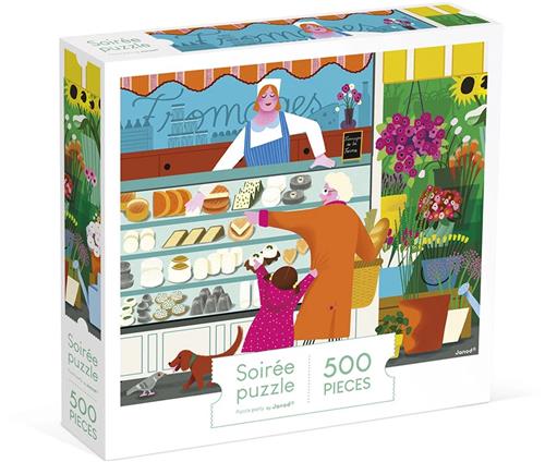 Janod Kidult Puzzel - Op De Markt Puzzel - 500 Stukjes - Geschikt Vanaf 8 Jaar