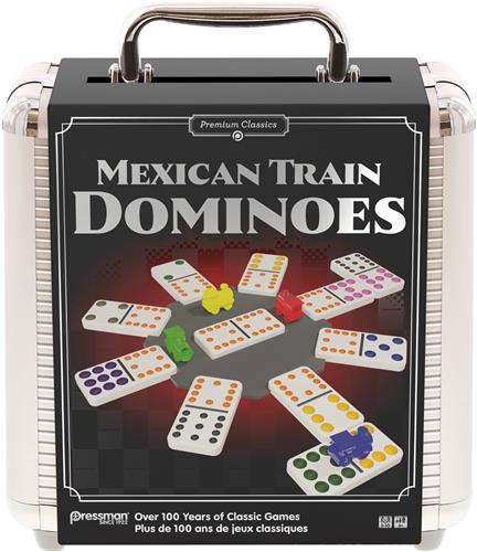 Goliath Mexican Train Dominoes In Tin - Koffer - Actiespel - Domino - Gezinsspel - 1 tot 8 spelers