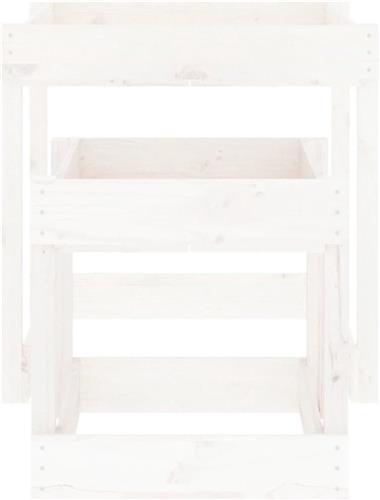 Zandtafels 2 st massief grenenhout wit