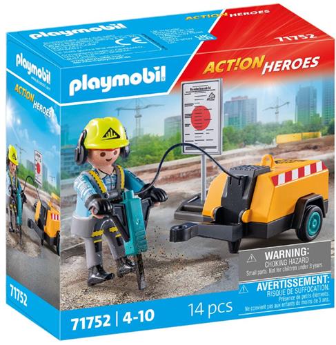 PLAYMOBIL Action Heroes Bouwvakker 71752
