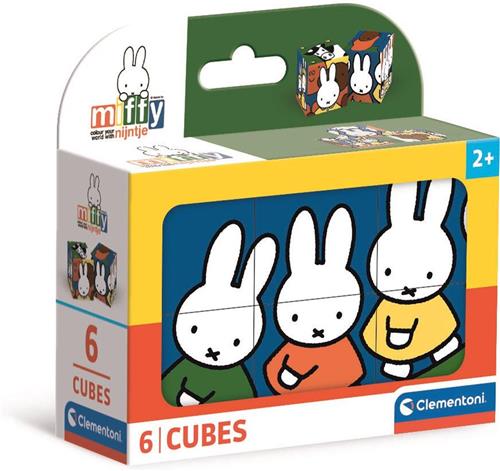 Clementoni - 6 Blokken Puzzel - Nijntje - 6 afbeeldingen - Vanaf 2 jaar