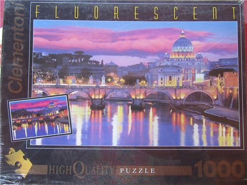 puzzel clementoni , roma fluorescent , 1000 stukjes