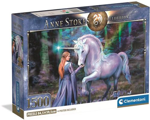 Clementoni - Puzzel - 1500 Stukjes - Anne Stokes Bluebell Wood - Puzzel Voor Volwassenen