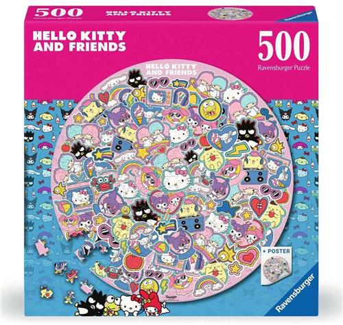 Ravensburger Helly Kitty and Friends Round Jigsaw Puzzle (500 pieces) Puzzles