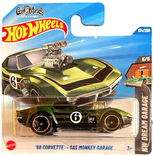 HOT WHEELS '68 CORVETTE GAS MONKEY GARAGE GREEN/GOLD 134/250 1:64 HW DREAM GARAGE 5/5 (2025)
