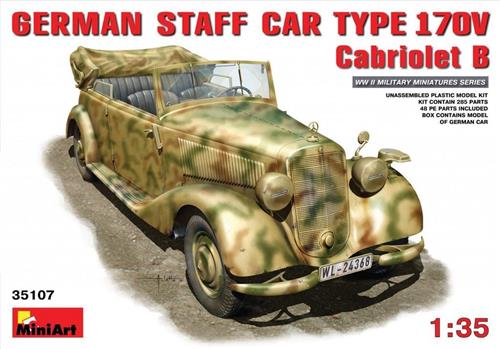 Miniart - German Staff Car Typ 170v. Cabrio B (Min35107) - modelbouwsets, hobbybouwspeelgoed voor kinderen, modelverf en accessoires