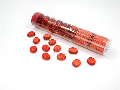 Chessex Glass Gaming Stones - Crystal Orange (40+)