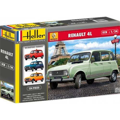 1:24 Heller 80759 Renault 4L Car Plastic Modelbouwpakket