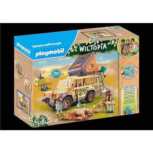 Playmobil Wiltopia - Vehicul de teren si lei