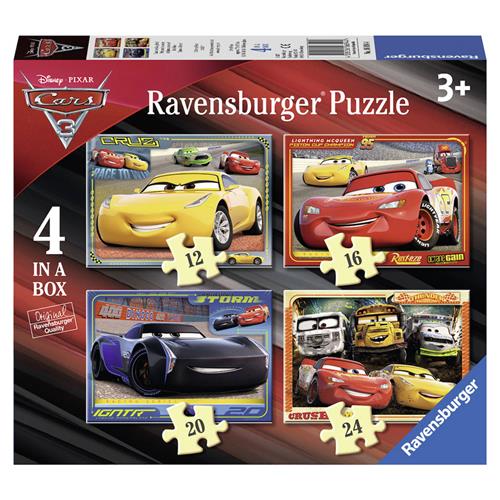 Ravensburgerpuzzel Disney Cars 3 Let's race! - 12+16+20+24 stukjes