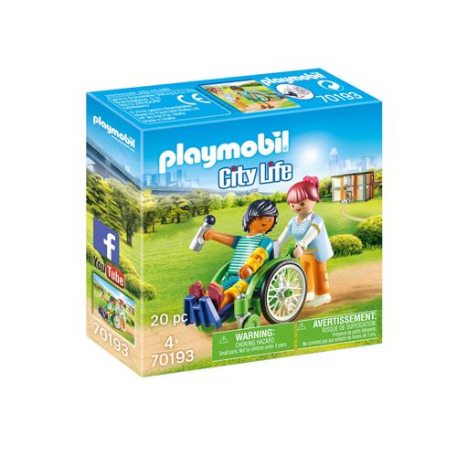 PLAYMOBIL City Life Patient in rolstoel - 70193