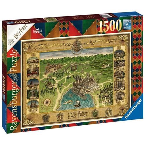 Ravensburger puzzel Harry Potter Hogwarts Map - Legpuzzel - 1500 stukjess