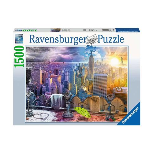 Ravensburger puzzel NY Skyline dag en nacht - Legpuzzel - 1500 stukjes