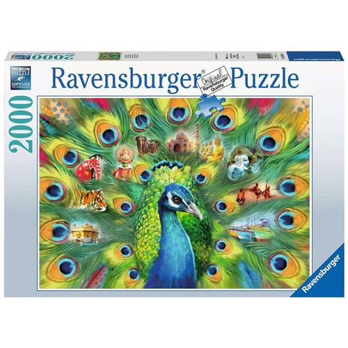 Ravensburger puzzel Land of the Peacock - Legpuzzel - 2000 stukjes