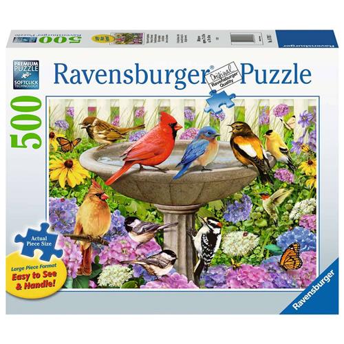 Ravensburger puzzel Bij het vogelbadje - Legpuzzel - 500 stukjes