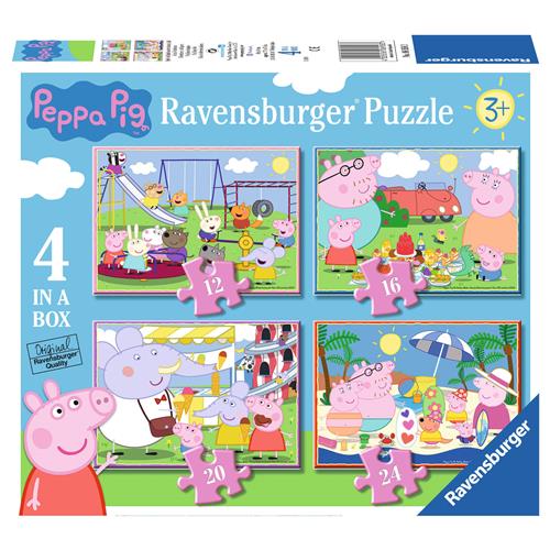 Ravensburger Peppa Pig 4in1box puzzel - 12+16+20+24 stukjes - kinderpuzzel