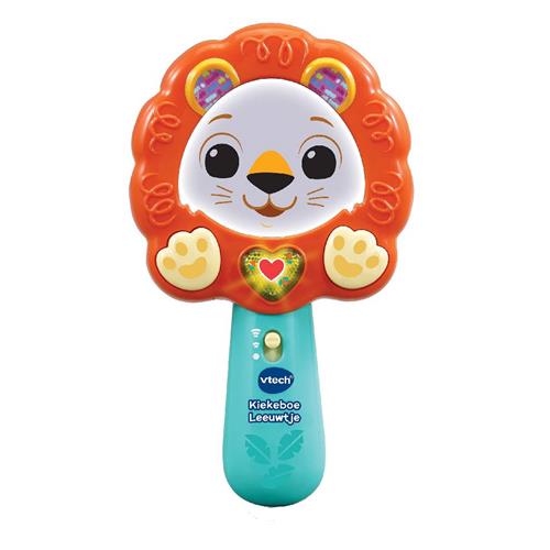 VTech Baby Kiekeboe Leeuwtje - Interactief Speelgoed - Geluiden, Liedjes & Melodietjes - Regelbaar Volume - Oranje/Blauw