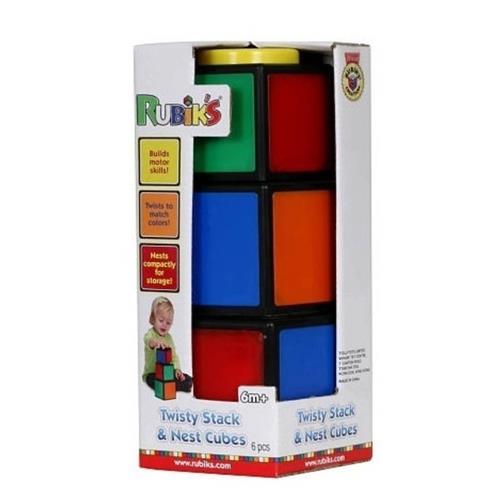 Rubik's Twisty stack & nest cubes - Stapelbare bouwblokken 6 delig