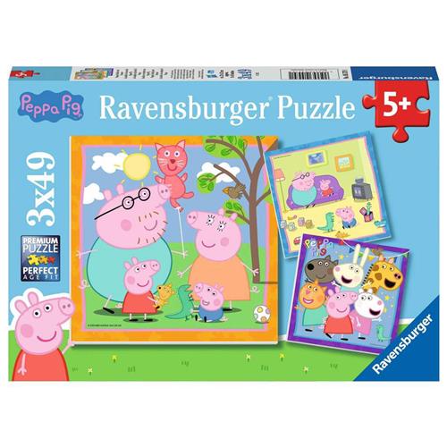 Ravensburger puzzel Peppa Pig - Legpuzzel - 3x49 stukjes