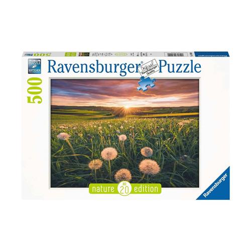 Ravensburger puzzel Paardenbloemen bij zonsondergang - Legpuzzel - 500 stukjes