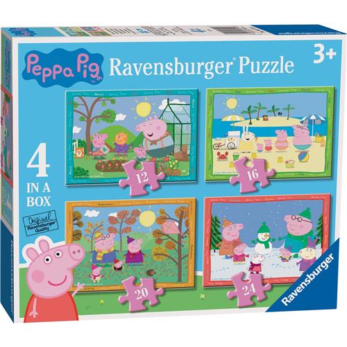 Ravensburger puzzel Peppa Pig: 4 seizoenen - 12+16+20+24 stukjes