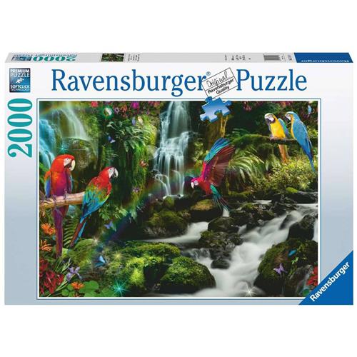 Ravensburger puzzel Bonte papegaaien in de jungle - legpuzzel - 2000 stukjes