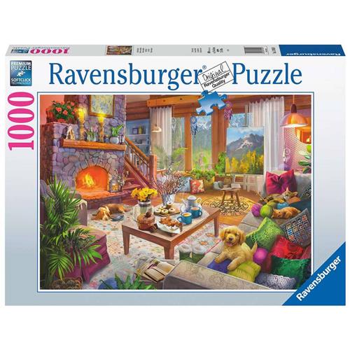 Ravensburger puzzel Gezellige hut - Legpuzzel - 1000 stukjes