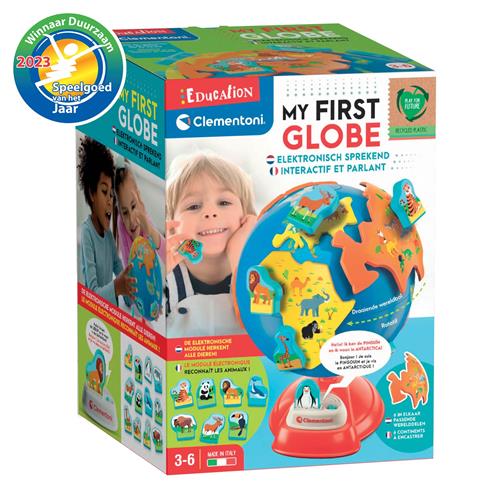 Clementoni - Mijn Eerste Wereldbol - Speelgoed van het Jaar - Wereldbol Interactief voor Kinderen - Educatief Speelgoed 3-6 Jaar
