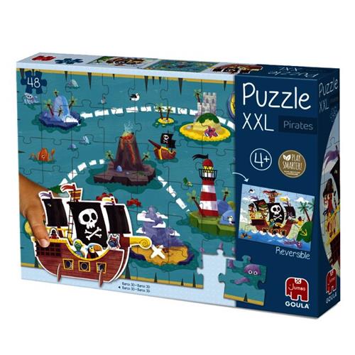 Kinderpuzzel Diset XXL Piratenboot 48 Onderdelen