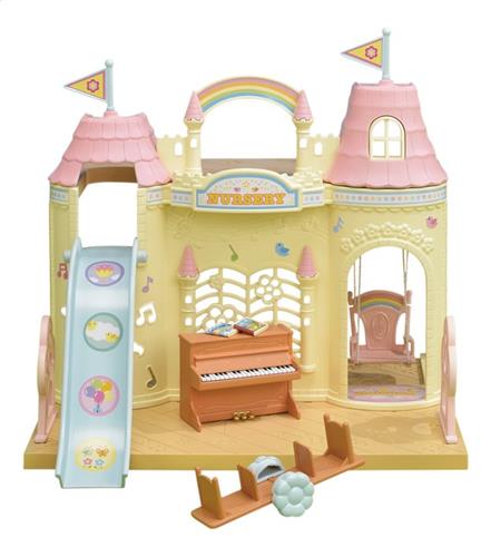 Sylvanian Families  5316 baby creche kasteel- piano- glijbaan- schommel- tafel