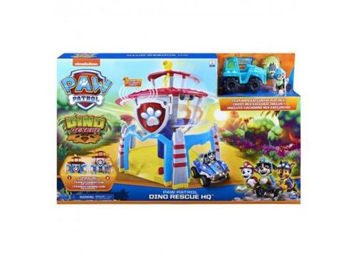 PAW Patrol Dino Rescue - Hoofdkwartier-speelset met geluiden en Rex-figuur en -voertuig