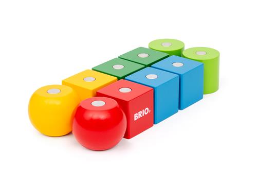 BRIO  30435 Houten blokken met magneten | Speelgoedbouwstenen voor kinderen vanaf 12 maanden