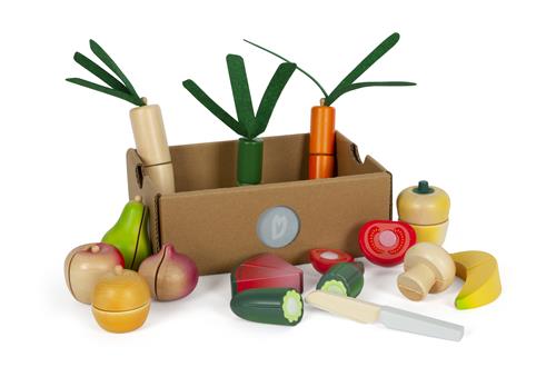 Small Foot - Houten Snij- en Groenten Speelset Fresh, 14dlg.