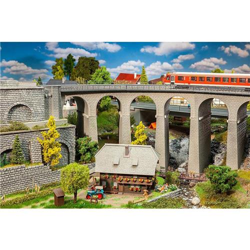 Faller -Viaduct set, 2-sporig, gebogen (120466)