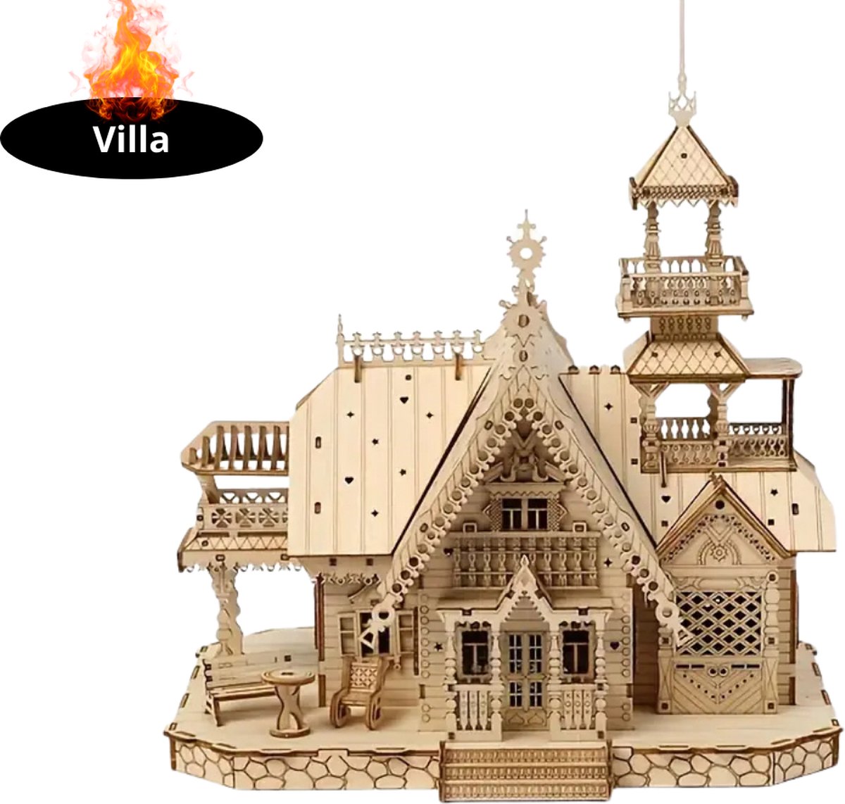 3D Houten Puzzel voor Volwassenen en Tieners - Doe-Het-Zelf Muziekdoos