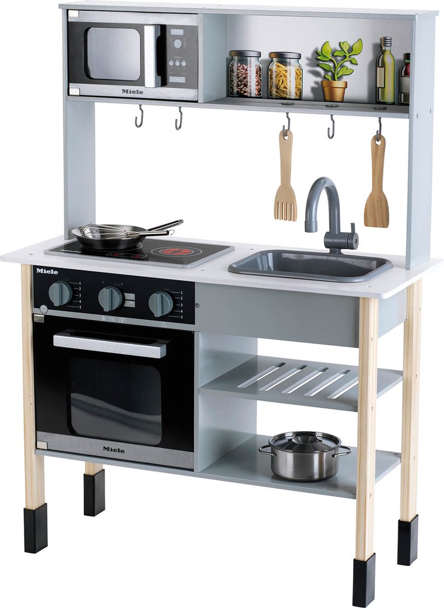 COSTWAY Kinderkeuken, speelkeuken, houten keuken met